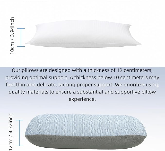 Crisonky Travel and Camping Pillow- Compressible Medium Firm Memory Foam Pillow with Carry Bag for Backpacking & Airplane, Lumbar Support. Breathable Cooling Fabric, Washable Pillowcase (Wathet Blue)