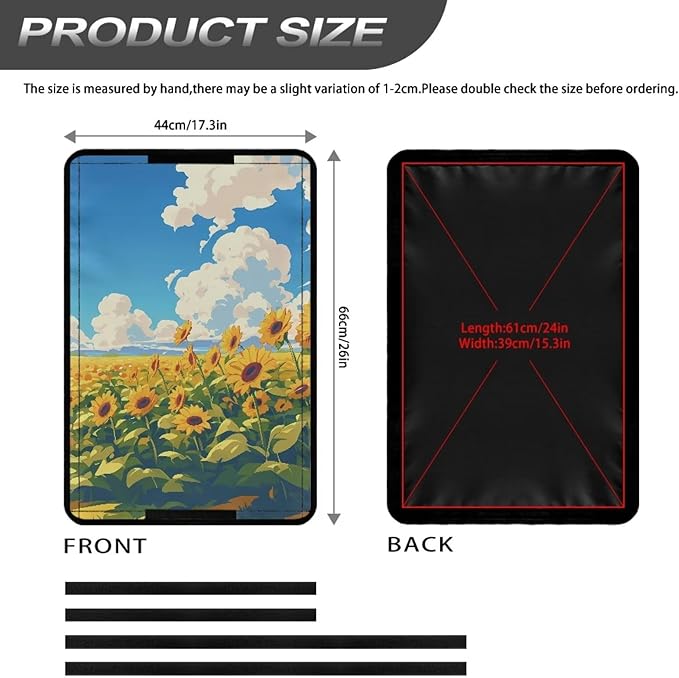 RV Door Window Shade Cover, Sunflower RV Door Window UV Protective Cover, Travel Trailer Motorhome Rv Screen Door Protector, RV Accessories