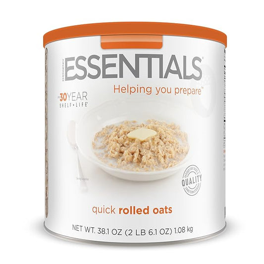Emergency Essentials Quick Oats #10 Can|Bulk Instant Oatmeal for Long Term Storage|24 Servings,Survival Pantry Supply, Shelf Stable Up to 30 Years