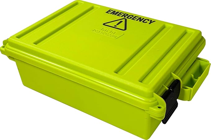 MTM Emergency Box Storage Case for Emergency Kits, First Aid, Survival Gear, Tools & Home Supplies, Emergency Essentials, Water Resistant O-Ring, Lockable & Durable, Made in USA
