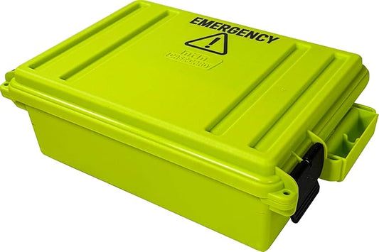 MTM Emergency Box Storage Case for Emergency Kits, First Aid, Survival Gear, Tools & Home Supplies, Emergency Essentials, Water Resistant O-Ring, Lockable & Durable, Made in USA