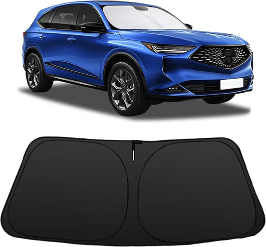 Windshield Sun Shade Custom Fit for 2014-2020 Acura MDX Accessories Foldable Sunshade Sun Blocker Protect Car from Sun Rays & Heat Damage Keep Car Cooler