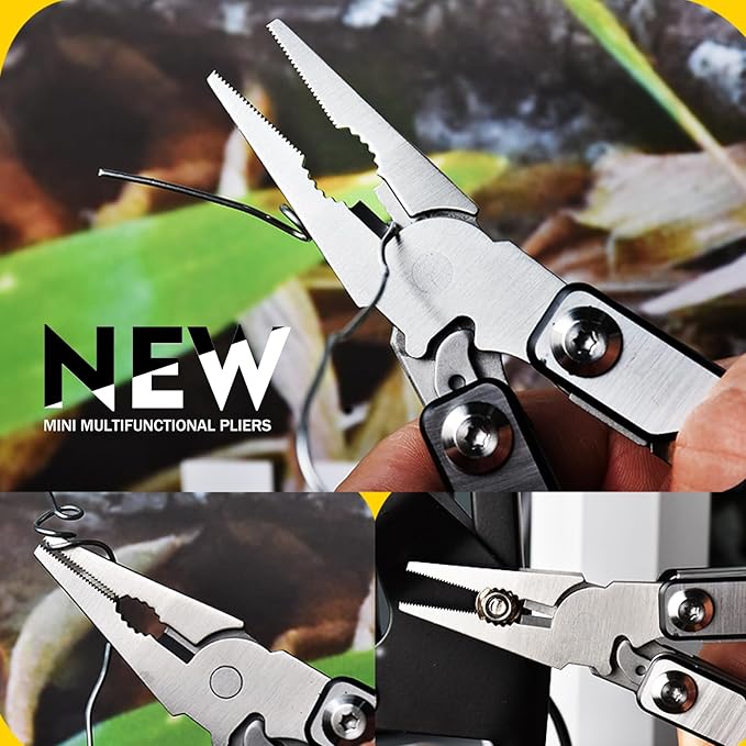 SQT2051 11-in-1 Multitool - Foldable, Professional Multitool for Men, DIY, Outdoor Camping, Home Repairs, Survival Kit, Hiking, Fishing, Emergency Use, Compact & Durable, Ideal Gift for Men
