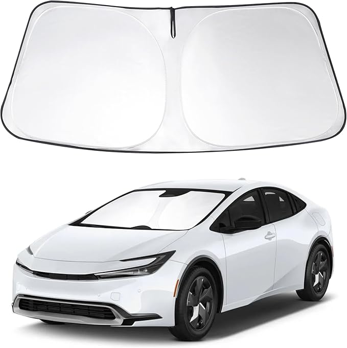 Windshield Sun Shade Custom Fit 2010-2015 Toyota Prius Hatchback Accessories(Not for Prius C or Prius V) Window Cover Sunshade Foldable Sun Visor Protector