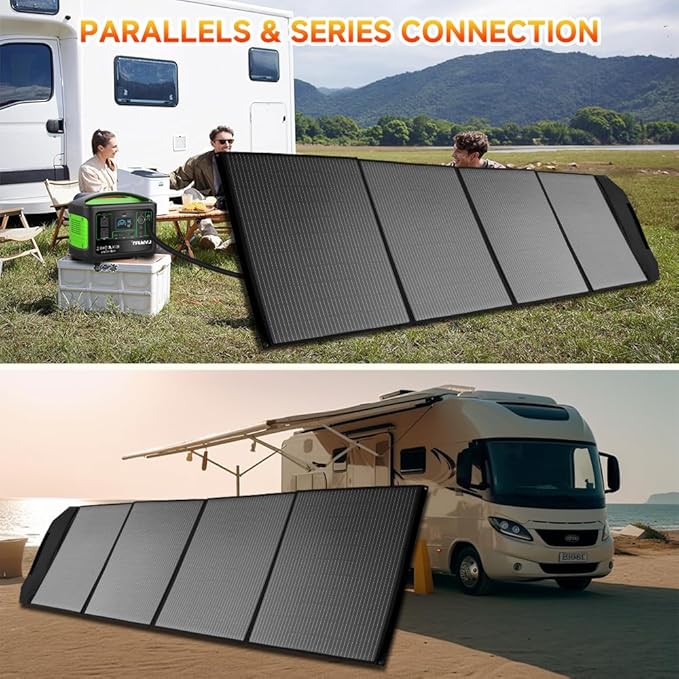 LVYUAN 200W Portable Solar Panel Foldable Solar Panel, Solar Cells 22.5% High Efficiency for Outdoor Adventures Power Station Camping RV Solar Generator