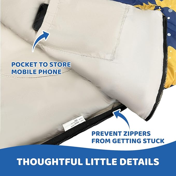 KINGROCK Sleeping Bags for Adults, Backpacking Portable Sleeping Bag, Waterproof and Warm to 23°F, Lightweight Winter Camping Essentials, Compact for Camping and Car Use (Color: Christmas)