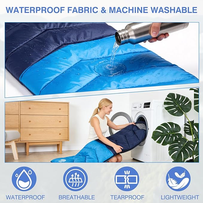Sleeping Bag 4 Seasons Adults & Kids for Camping Hiking Trips Warm Cool Weather,Lightweight and Waterproof with Compression Bag,Indoors Outdoors Activities