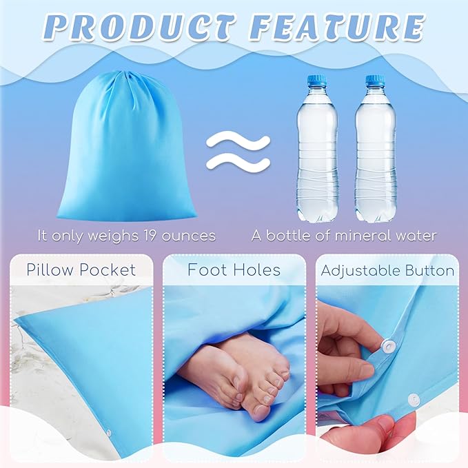 Irenare Self Tan Sleep Sack Reusable Body Self Tanners Lightweight Breathable Tanning Sleeping Sac for Bed Travel Sleeping Bag