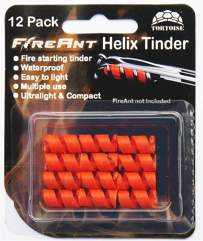 Tortoise Gear Helix Tinder for FireAnt and Firefly Fire Starters - Tinder for Victorinox Swiss Army Knife Corkscrew