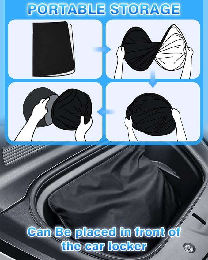 Ultra-Thickened Window Shades for Tesla Model Y 2020-2024 (Not fit for Juniper) Accessories for Model Y Side Window Cover Window All Window Front Windshield Side Window Full Set 8PCS