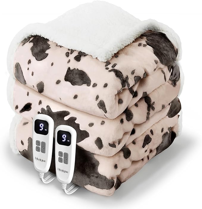 Heated Blanket King Blanket - Fast Heating Electric Blanket, Soft Flannel Heated King with 4 Time Settings,10 Heating Settings, Warm Gifts for Women & Mom & Grandma(90"x100"Light Coral)
