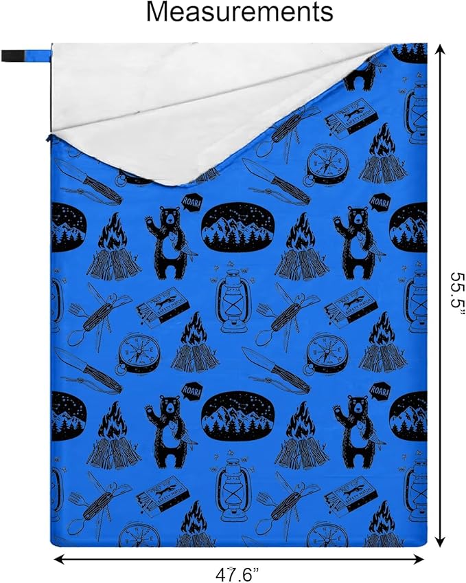 Ultralight 3 Season Kids Sleeping Bag | 50F- 70F Indoor/Outdoor Sleeping Bag for Boys, Girls, and Youth | Ultra Compact, Ideal for Camping and Sleepover
