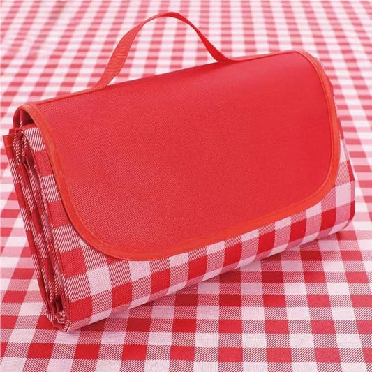 Outdoor Picnic Blanket, XL Foldable Waterproof Sand Beach Mat , in Large 80x60in and Extra Large 80x80infor Beach Camping Hiking Travel Family Concerts Portable Beach Blankets (Classic Red Check)