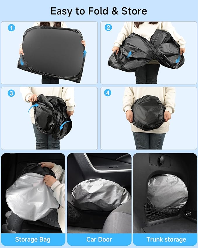 8PCS Window Shade for Ford Explorer 2011-2019 Accessories- Full Coverage Front Rear Side Triangular Windshield Sun Shade Cover Sun Visor Kit - UV Ray & Privacy Protection for Camping