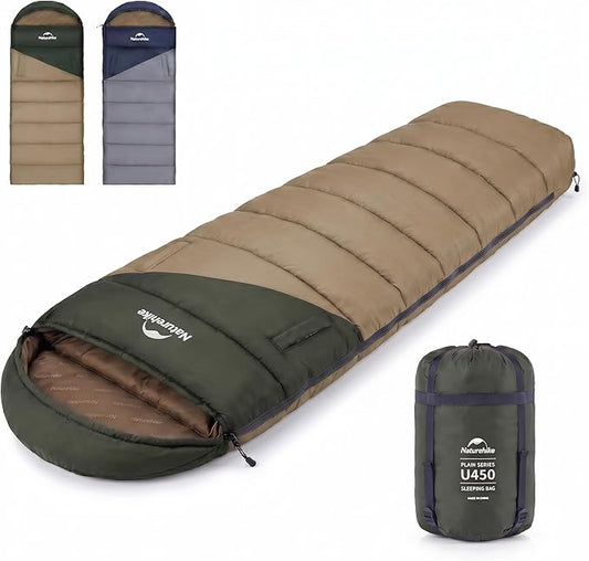Naturehike Camping Sleeping Bag for Adults, Backpacking Compact Sleeping Bags 47℉, Lightweight for Camping, Hiking 3 Seasons