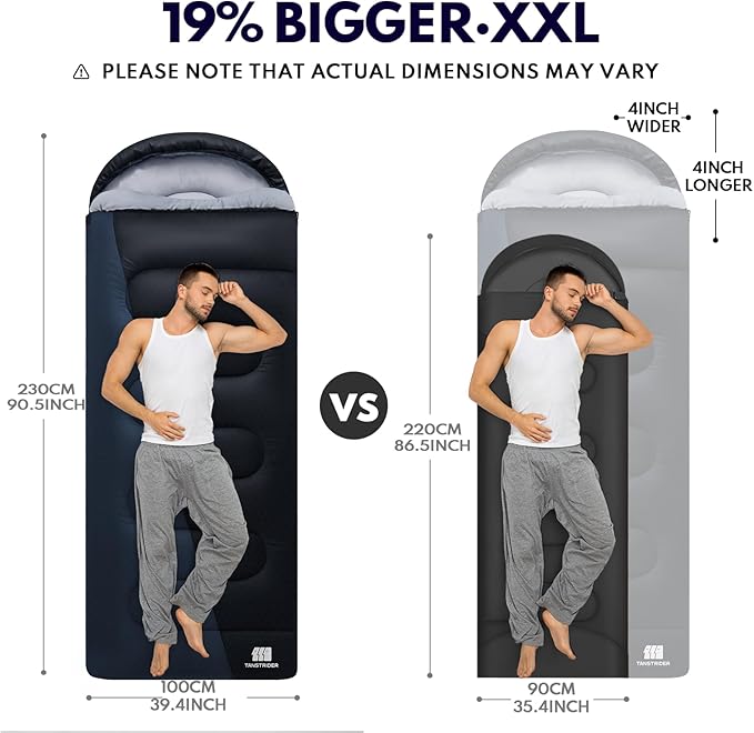 Sleeping Bags for Adults Cold Weather & Warm,Backpacking Camping Sleeping Bag for Tall Girls Boys,Lightweight,Compact,Waterproof Camping Gear for Traveling,Hiking,Hotel,Outdoor & Indoor