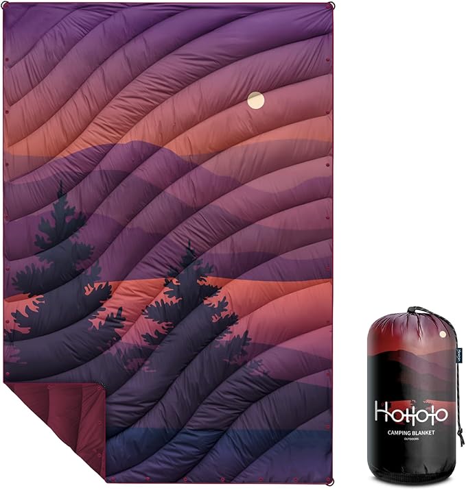 Camping Blanket,Lightweight Puffy Printed Camping Blanket Packable Outdoor Blanket for Camping,Traveling, Stadium, Hiking, Picnics