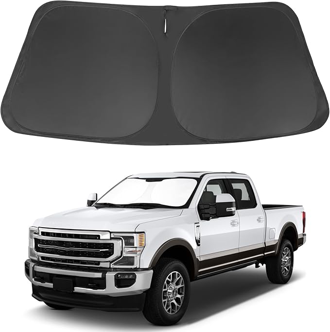 Windshield Sun Shade Custom Fit for 2017-2022 2023 2024 2025 2026 Ford Super Duty F250 F350 F450 F550 Accessories Front Window Sunshade Keep Car Cooler