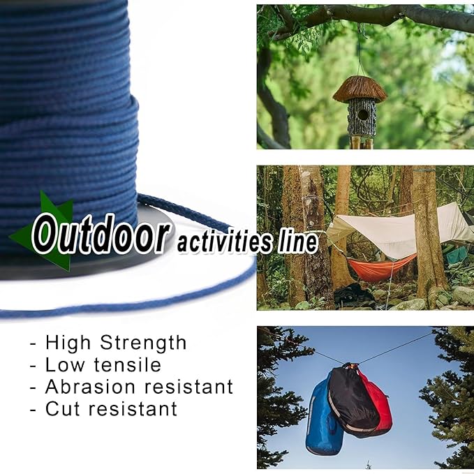 9KM DWLIFE Blue Kevlar Cord – Ultra-Strong, Lightweight & Abrasion-Proof Survival Rope for Camping, Tactical Gear, Hammock Ridgeline, Trip Wire