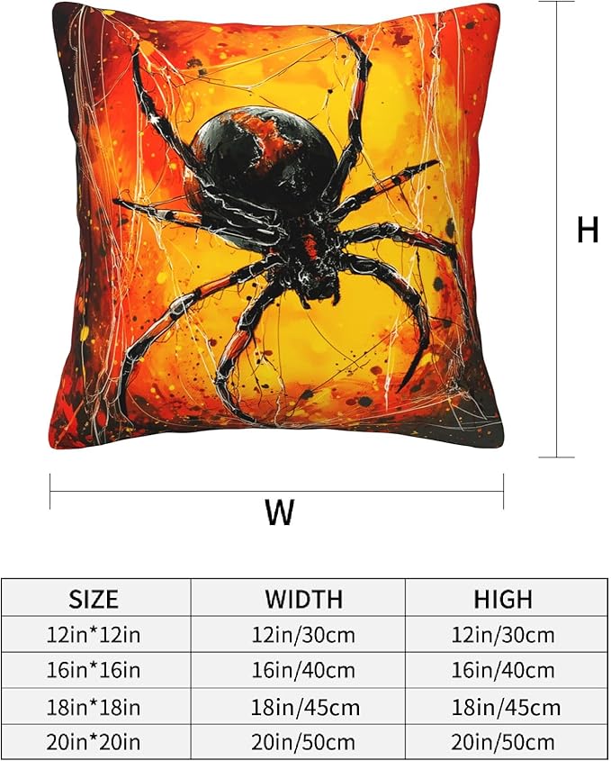 Halloween Bats Throw Pillow Covers 18 X 18 Inch Set of 4 Decorative Cushion Cover Home Decor for Sofa Chair Couch Bedroom Living Room