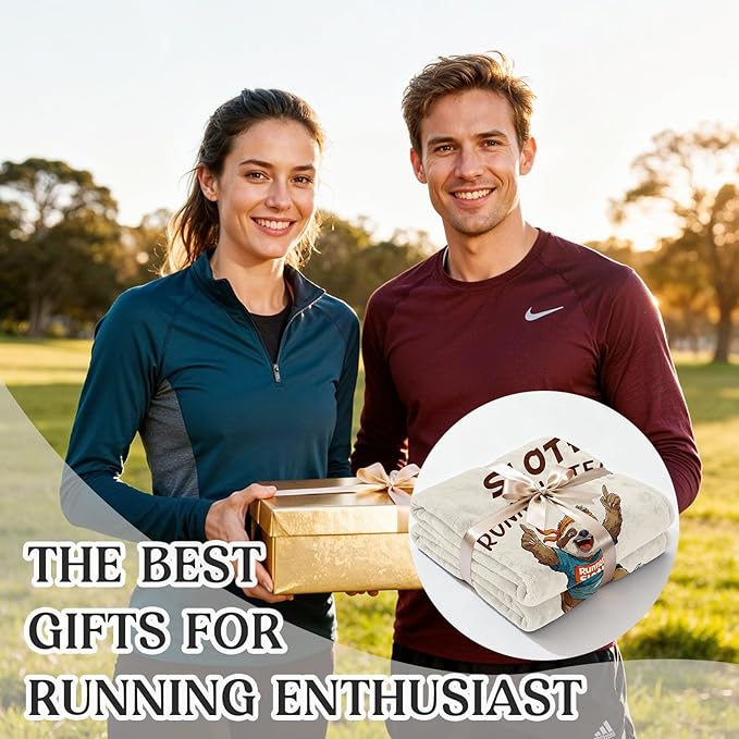 Funny Gifts for Runners Men Women, Cross Country Gifts - Throw Blankets 60" x 50", Marathon Runners Gift, Cool Running Essentials for women Men, Half Marathon, Track and Field Running Present