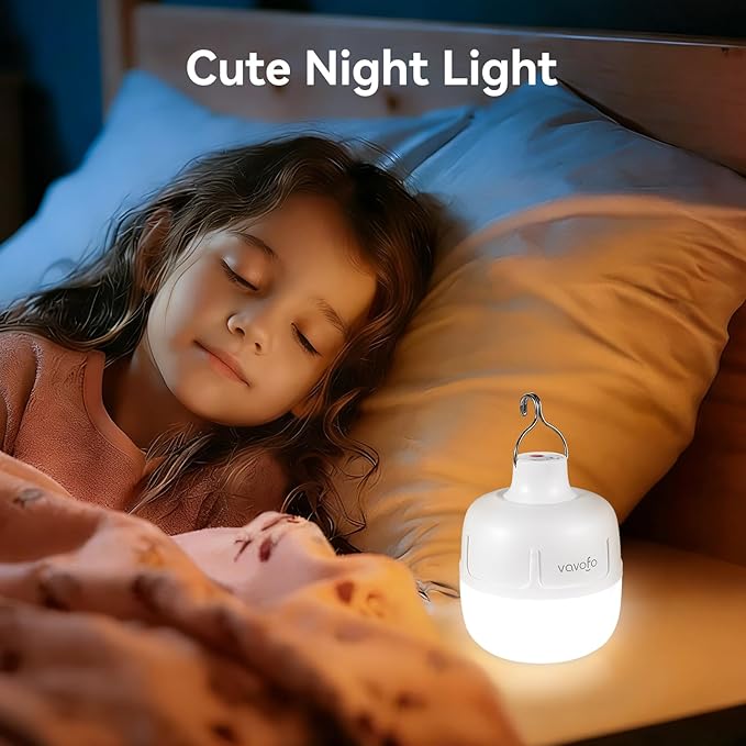 VAVOFO 20W LED Camping Lantern Rechargeable, 1200LM Camping Light , 3000mAh Portable Tent Light , IP65 Waterproof Flashlight Lanterns for Emergencies ,Power Outages,Hurricane (White)