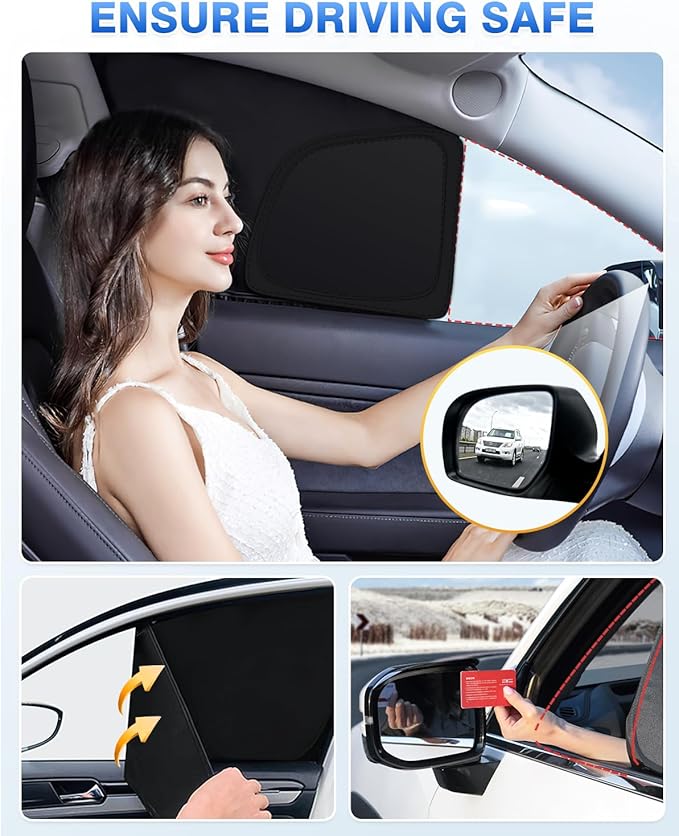 Canvcle Sunshades for Mazda CX-50 2023-2025 2026 CX50 Accessories Windshield Sun Shade Side Rear Window Shade Cover Sun Visor Shield Privacy Protection for Camping Keep Vehicle Cool Black 8PCS