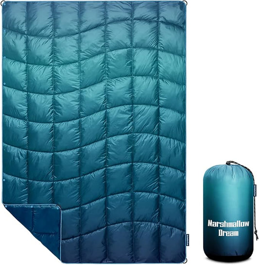 Camping Blanket,MINI Puffy Blanket Lightweight Windproof Water Resistant for Outdoors,Hiking,Beach,Car,Picnic,Stadium