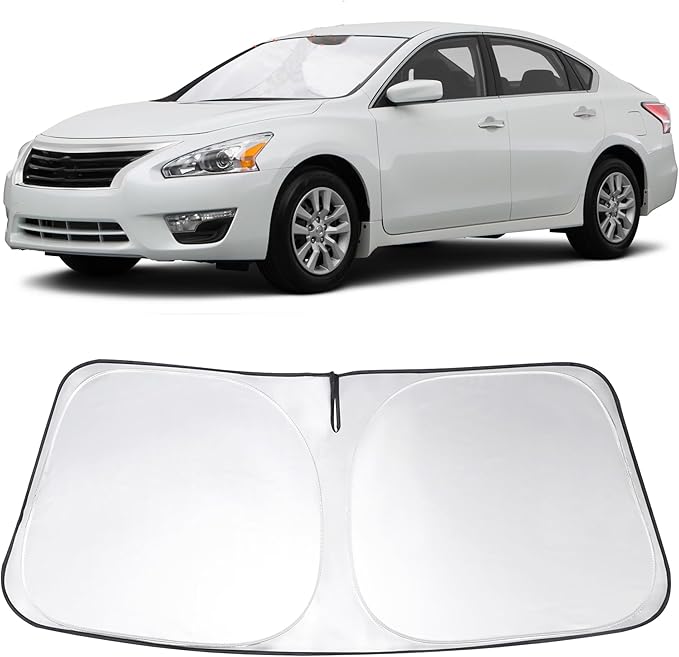 Windshield Sun Shade Custom Fit 2013 2014 2015 2016 2017 2018 Ni ssan Altima Sedan Accessories Foldable Sunshade Sun Blocker Front Window Shades Covers Keep Car Cooler