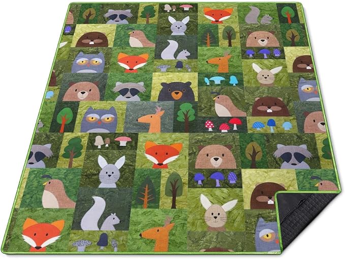 Supfitness Extra Large Picnic Blankets Waterproof Foldable (60"x 80") Boho Beach Blanket Waterproof Sandproof,3-Layer Thicking Mat Outdoor Packable Camping Blanket