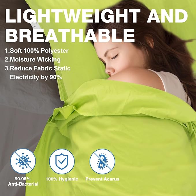 JAICOM Sleeping Bag Liner, Travel Sheets & Adult Sleep Sack, Ultralight and Portable Summer Sleeping Bag - Ideal for Backpacking, Hotels and Hostels, Business Trips, Camping