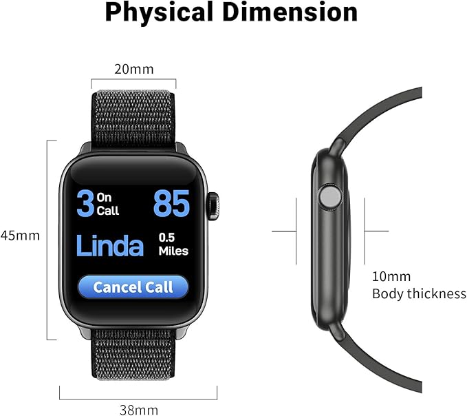 COCO Bluetooth Comfortable Health Monitoring Smartwatch for Seniors – Heart Rate, Body Temperature, Blood Oxygen, Activity Tracking, Medication Reminder, SOS Emergency PERS, Gift