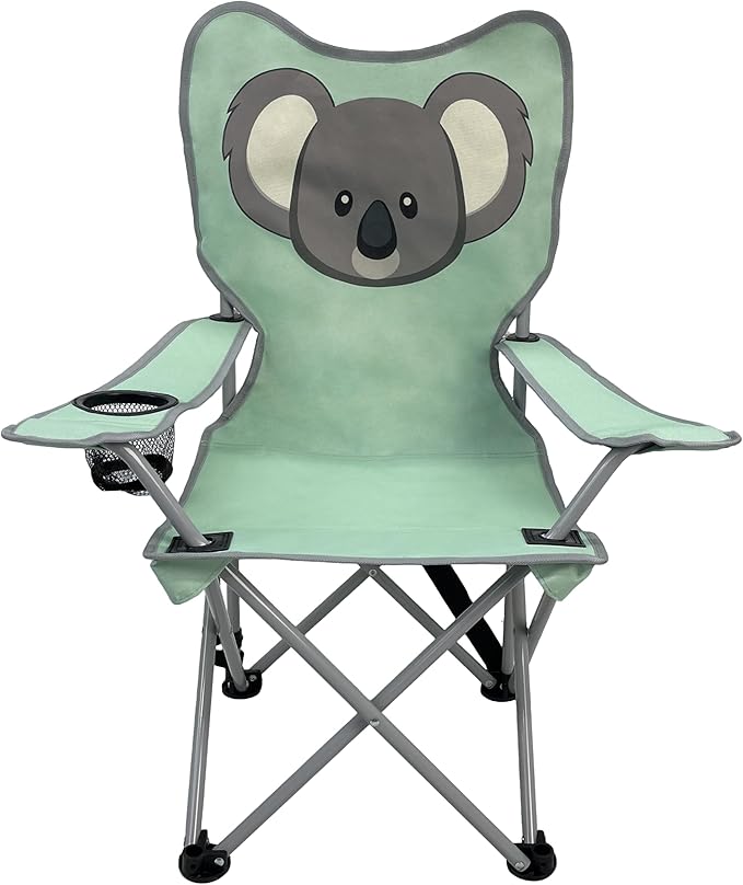 MOUNTAIN SUMMIT GEAR Kids Camping Chair - Foldable Camp Chair with Carrying Case for Outdoor Recreation, Sports, Camping and Fishing (by Caddis Sports) (1, Koala)