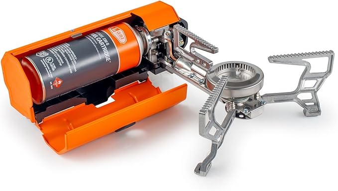 GSI Outdoors Selkirk 270 Butane Stove – Lightweight, Compact Camping Stove with High-Output Burner, Wind Guard, and Piezo Ignition for Outdoor Cooking