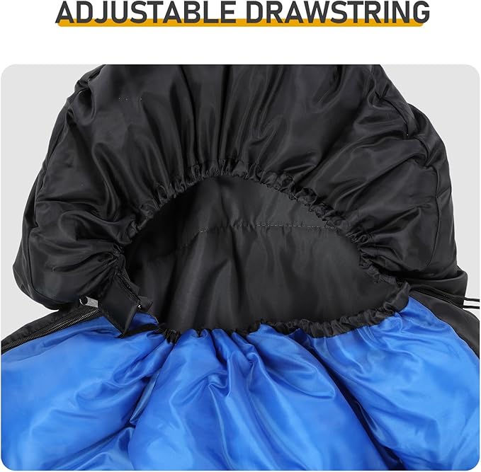 Lightweight Sleeping Bag for Backpacking, Hiking, Waterproof Compact Envelope Sleeping Bag for Cold & Warm Weather