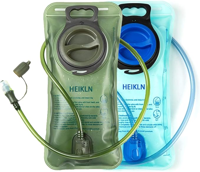 HEIKLN Hydration Bladder 1.5L-2L-2.5L-3L,Leak Proof Water Reservoir, BPA Free Military Water Storage Bladder Bag Hydration Pack Replacement Easy Clean for Bicycling Hiking Camping Hunting Running