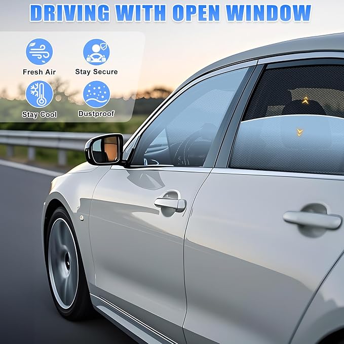 ZATOOTO Car Window Shades for Outback 2021-2024, Car Window Cover Baby Sun Shades Sun Blocker Outback Side Window Screens for Camping | UV Protection, Privacy, Ventilation, and Bug-Free Design