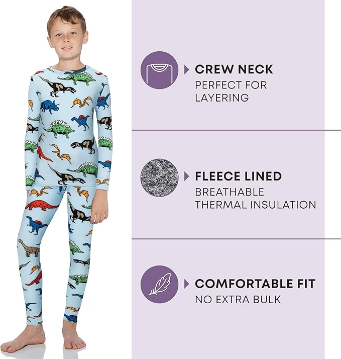 Rocky Thermal Underwear for Kids, Boys Thermals, Long Johns Underwear, Base Layer for Cold Weather/Skiing