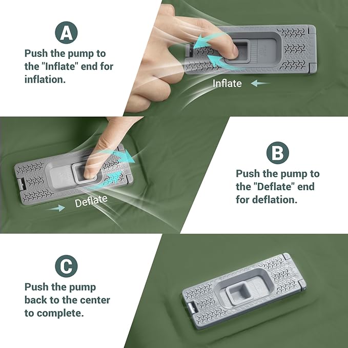 Elegear CumbreX™ Self Inflating Sleeping Pad, Built-in Electric Pump 3.15" Ultra-Thick Memory Foam Camping Mattress Pad with Pillow Double Sleeping Pad for Camping R-Value 9.5 Foam Camp Pad - Full