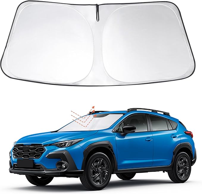 Windshield Sun Shade Custom Fit 2018-2023 2024 2025 2026 Su baru CrossTrek Accessories Foldable Sunshade Sun Blocker Front Window Shades Covers Keep Car Cooler