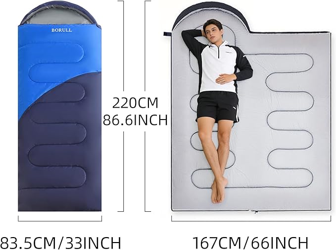 Sleeping Bags for Adults Cold Warm Weather,Backpacking Compact Lightweight Camping Sleeping Bag with Compression Sack for Kids,Camping Essentials Gear for Hiking,Travel,Climb,Outdoor, Indoor