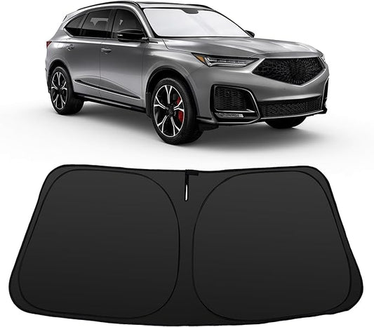Windshield Sun Shade Custom Fit for 2021 2022 2023 2024 2025 2026 Acura MDX Accessories Foldable Sunshade Sun Blocker Protect Car from Sun Rays & Heat Damage Keep Car Cooler