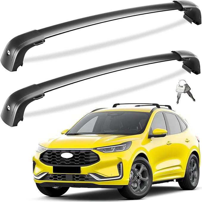 Tuyoung 300lb Lockable Roof Rack Cross Bars Compatible with Ford Escape 2020 2021 2022 2023 2024 2025 2026 with Flush Side Rails, Heavy Duty Anti-Theft Aluminum Roof Rails Crossbars Cargo Carrier Bag