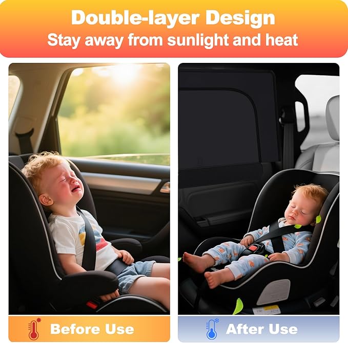 XCBYT Wrangler Window Sunshades for 2007–2018, Dual Layer Car Window Covers with Breathable Mesh & Blackout Cloth, 99% UV Protection Privacy Curtains for Car Camping, Sleeping & Rest (4 PCS)