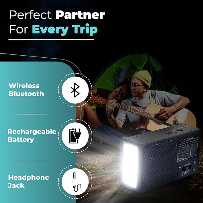 Audiobox RX-12BT Multiband Solar Emergency Radio