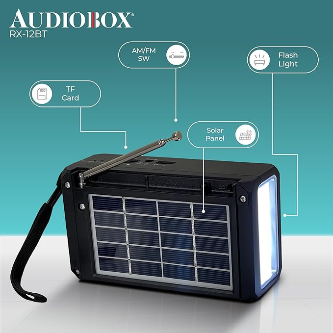 Audiobox RX-12BT Multiband Solar Emergency Radio