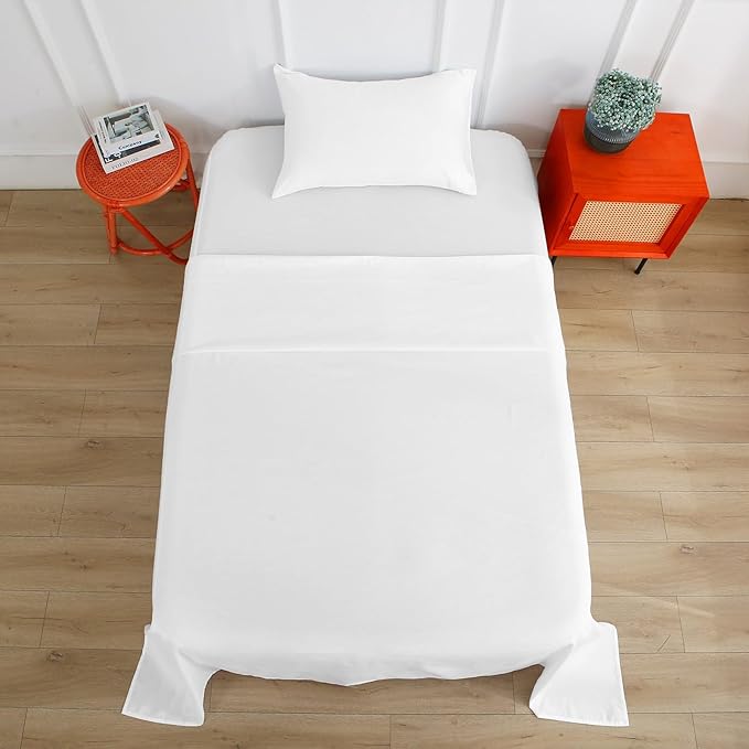 Air Mattress Sheet Set Twin Size,3 Piece Deep Pocket Bed Sheet Set for 16-24 Inch Air Bed,Easy Inflate Access,Perfect for Guest Room, RV, Camping,White