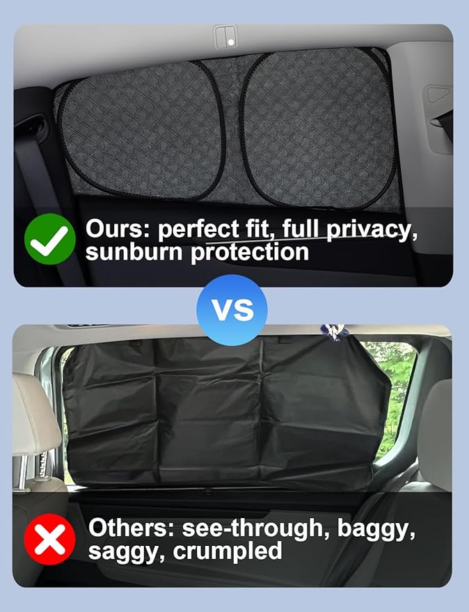8PCS Upgraded for Tesla Model Y Juniper Window Shade Covers Thicker 5-Layer Material Sun Darker Windshield Sunshade Side Window Privacy Shade for Tesla Model Y Juniper Accessories 2026 2025