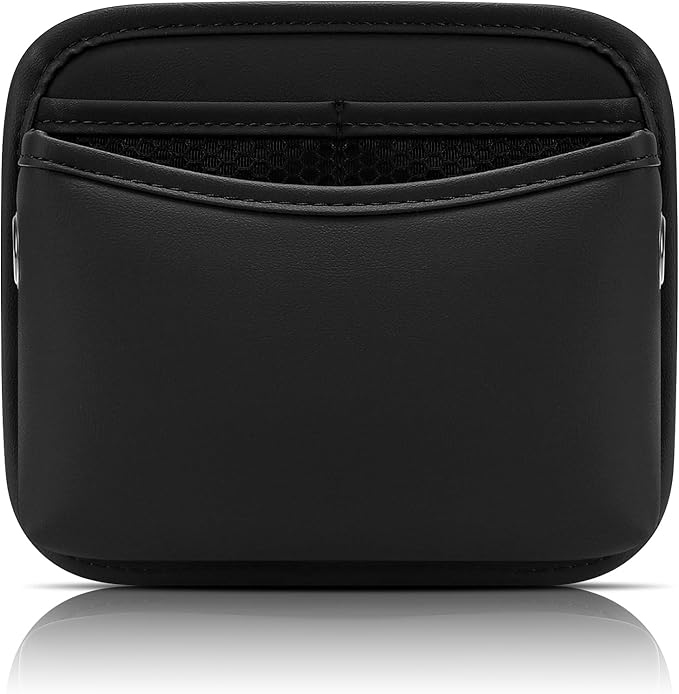 Accmor Car Seat Side Pocket Organizer, PU Leather Pouch Bag for Car Seat, Door, Window, Console, Registration Wallet Cards Trash Phone Sunglasses Holder Pocket for Auto