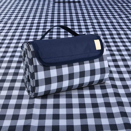 LRUUIDDE Extra Large Picnic Blanket Beach Blankets, Outdoor Foldable Waterproof Sand Mat for Beach Camping Hiking Travel Family Concerts Grass Park Music Festival Lawn Mats (Dark Blue, 80x80inch)